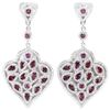 Image 1 : NATURAL PURPLE PINK RHODOLITE GARNET Earrings