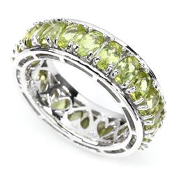 Natural 5x3mm Top Rich Green Peridot Ring