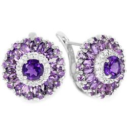 NATURAL AAA PURPLE AMETHYST Earrings