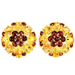 NATURAL MULTI COLOR CITRINE & GARNET Earrings