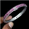 Image 2 : Mesmerizing Top Rich Red Pink Ruby 82.07 Ct Bangle