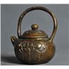 Image 7 : Old Chinese Bronze Crane Bat Peach Statue Teapot