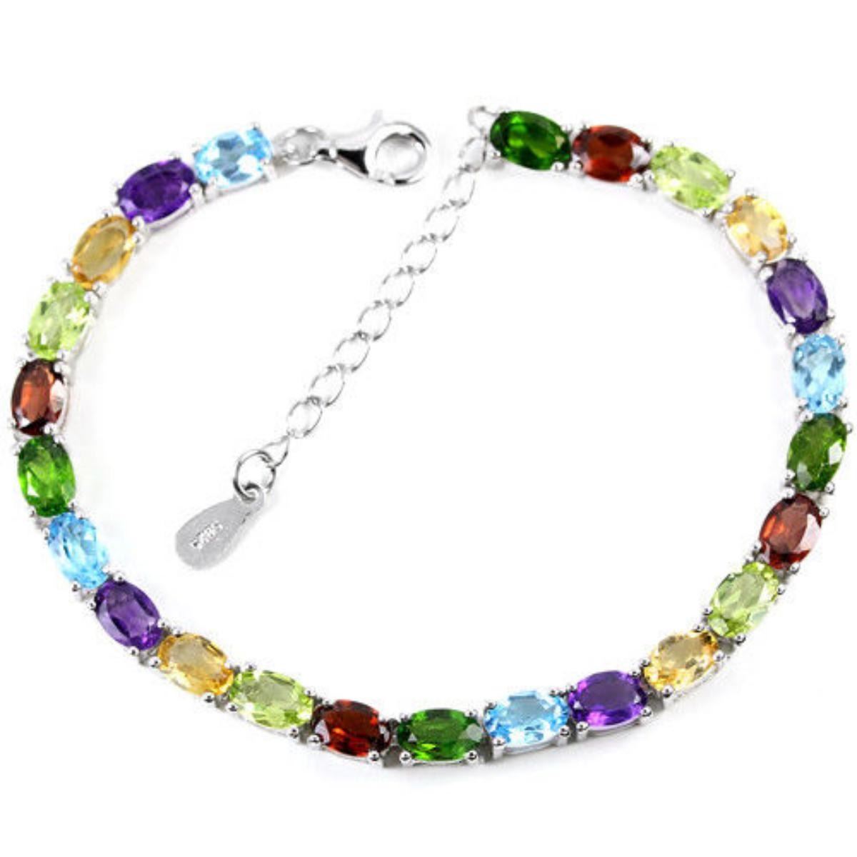 Amethyst and Peridot Bracelet