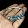 Image 3 : Natural Oval Cut Swiss Blue Topaz Sapphire Bangale