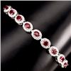 Image 1 : Natural Oval 4x3mm Top Blood Red Ruby Bracelet