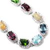 Image 2 : Natural OPAL RHODOLITE TOPAZ CHROME DIOPSIDE Bracelet