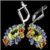 Image 2 : Natural 12X8 MM. AAA QUARTZ TANZANITE SAPPHIRE Earrings