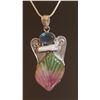 Image 2 : BEAUTIFUL HAND CARVED QUARTZ LEAF PENDANT