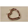 Image 2 : SPARKLING 8.35 CT RED GARNET  HEART PENDANT.