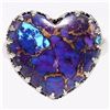 Image 1 : GORGEOUS 11 CT ARIZONA PURPLE TURQUOISE RING