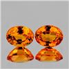 Image 1 : NATURAL ORANGE SAPPHIRE PAIR [FLAWLESS-VVS]