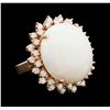 Image 1 : 16.08 ctw Opal and Diamond Ring - 14KT Rose Gold