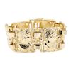 Image 1 : Sculpted Station Bracelet - 14KT Yellow Gold