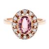 Image 2 : 2.20 ctw Pink Spinel And Diamond Ring - 18KT Rose Gold