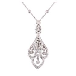 1.96 ctw Diamond Pendant & Chain - 18KT White Gold