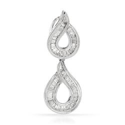 18k White Gold 0.52CTW Diamond Pendant, (SI3/H-I)