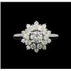 Image 2 : 1.27 ctw Diamond Ring - 14KT White Gold