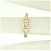 Image 8 : 14k Yellow Gold Petite 0.42 ctw Round Diamond Engagement Ring w/ Channel Accents