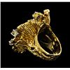 Image 4 : 8.75 ctw Opal and Diamond Ring - 14KT Yellow Gold