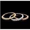 Image 3 : 0.65 ctw Diamond Ring Set - 14KT Tri Color Gold