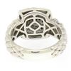 Image 4 : Sterling Silver .63 ctw Fancy Deep Greenish Blue Round Diamond Cluster Ring