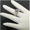 Image 7 : Sterling Silver .63 ctw Fancy Deep Greenish Blue Round Diamond Cluster Ring