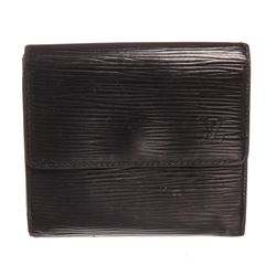 Louis Vuitton Black Epi Leather Elise Wallet