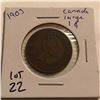 Image 1 : 1903 Canada Large 1 Cent Nice Early Coin