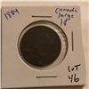 Image 1 : Rare Scarce 1884 Canada Large 1 Cent Nice Early Coin