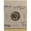 Image 1 : Rare 1945 P Silver Mercury Dime in MS66+ High Grade