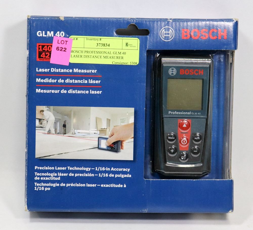BOSCH PROFESSIONAL GLM 40 LASER DISTANCE MEASURER - Kastner Auctions