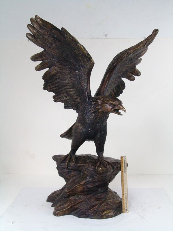 Large Bronze Eagle Sculpture