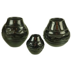 3 Stella Chavarria Pottery Jars