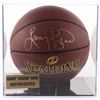 Image 1 : Larry Bird Signed NBA Basketball with Display Case (PSA COA)