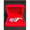 Image 1 : AMETHYST PEACOCK BROOCH 14K WHITE & 14K YELLOW GOLD
