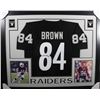 Image 1 : Antonio Brown Signed Oakland Raiders 35x43 Custom Framed Jersey (JSA COA)