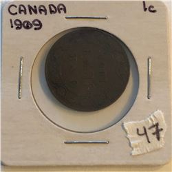 Very Nice 1909 Canada Large Cent in a Old Holder