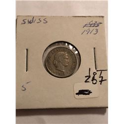1913 Switzerland 5 Coin in High Grade