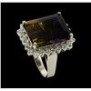 Image 5 : 12.15 ctw Ametrine Quartz and Diamond Ring - 14KT White Gold