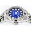 Image 5 : Rolex Ladies Stainless Steel Blue Vignette Diamond & Sapphire Datejust Wriswatch