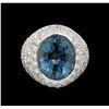 Image 2 : 19.03 ctw Sapphire and Diamond Ring - Platinum