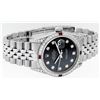 Image 4 : Rolex Mens Stainless Steel Black Diamond Lugs & Ruby Datejust Wristwatch