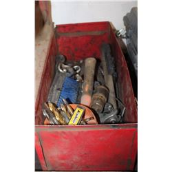 METAL TOOL BOX WITH CONTENTS