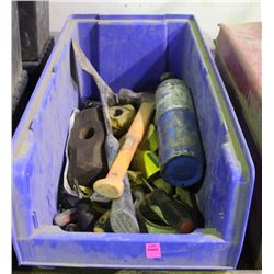 BIN WITH ASSORTED TOOLS