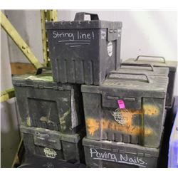 LOT OF 13 PLASTIC PARTS TOTES