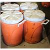 Image 1 : LOT OF 4 MEDIUM SIZE RUBBERMAID DRINK COOLERS