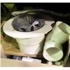 Image 1 : BOX OF VARIOUS DRAIN COVERS, FITTINGS  AND MORE