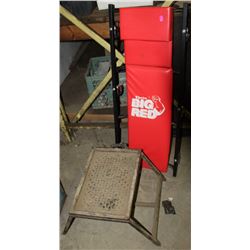 CREEPER AND METAL STEP STOOL