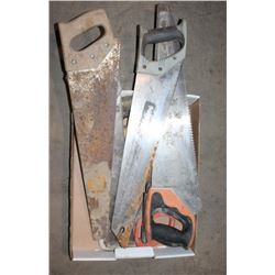 FLAT OF ASSORTED HAND SAWS