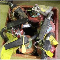 TOTE OF 6 FIRE EXTINGISHERS
